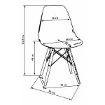 Стул обеденный LMZL-PP623 (ножки светлый бук, цвет сиденья мозаика)