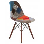 Стул обеденный LMZL-PP623 (ножки тёмный бук, цвет сиденья мозаика)