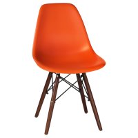 Стул обеденный LMZL-PP623 (ножки тёмный бук, цвет сиденья оранжевый)