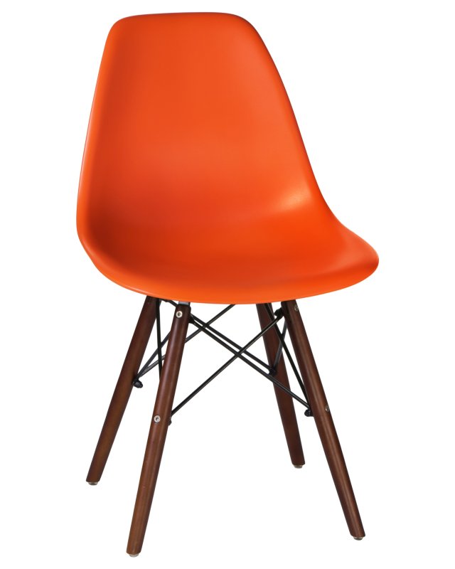 Стул обеденный LMZL-PP623 (ножки тёмный бук, цвет сиденья оранжевый)