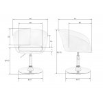 Кресло дизайнерское DOBRIN EDISON (мятный велюр (1922-8))