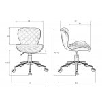 Офисное кресло для персонала DOBRIN RORY (красно-чёрный)