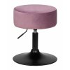Пуф DOBRIN DANNY BLACK (пудрово-сиреневый велюр (MJ9-52))