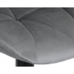 Стул барный DOBRIN BARNY BLACK (серый велюр (MJ9-75))