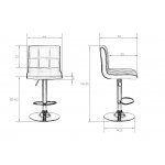 Стул барный DOBRIN CANDY (серый велюр (MJ9-75))