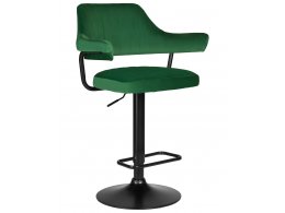 Стул барный DOBRIN CHARLY BLACK (зеленый велюр (MJ9-88))