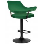 Стул барный DOBRIN CHARLY BLACK (зеленый велюр (MJ9-88))