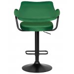 Стул барный DOBRIN CHARLY BLACK (зеленый велюр (MJ9-88))