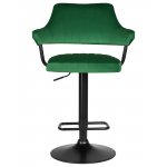 Стул барный DOBRIN CHARLY BLACK (зеленый велюр (MJ9-88))
