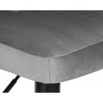 Стул барный DOBRIN CHARLY BLACK (серый велюр (MJ9-75))