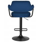 Стул барный DOBRIN CHARLY BLACK (синий велюр (MJ9-117))