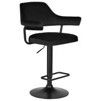 Стул барный DOBRIN CHARLY BLACK (черный велюр (MJ9-101))