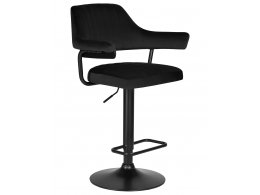 Стул барный DOBRIN CHARLY BLACK (черный велюр (MJ9-101))