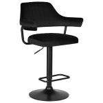 Стул барный DOBRIN CHARLY BLACK (черный велюр (MJ9-101))