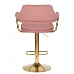 Стул барный DOBRIN CHARLY GOLD (розовый велюр (MJ9-32))