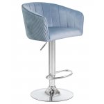 Стул барный DOBRIN DARCY (серо-голубой велюр (1922-6))