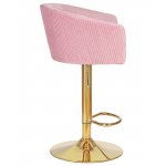Стул барный DOBRIN DARCY GOLD (розовый велюр (1922-16))
