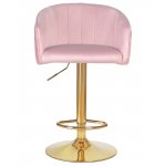 Стул барный DOBRIN DARCY GOLD (розовый велюр (1922-16))