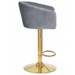 Стул барный DOBRIN DARCY GOLD (серый велюр (1922-19))