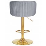 Стул барный DOBRIN DARCY GOLD (серый велюр (1922-19))