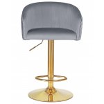 Стул барный DOBRIN DARCY GOLD (серый велюр (1922-19))