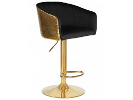 Стул барный DOBRIN DARCY GOLD SHINY (черный велюр с золотыми пайетками)