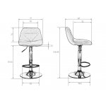 Стул барный DOBRIN DINA (фиолетовый)