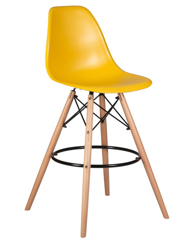 Стул барный DOBRIN DSW BAR (ножки светлый бук, цвет горчичный (Y-03))