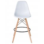 Стул барный DOBRIN DSW BAR (ножки светлый бук, цвет сиденья белый (W-02))