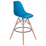 Стул барный DOBRIN DSW BAR (ножки светлый бук, цвет сиденья голубой (BE-02))