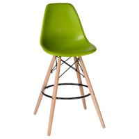 Стул барный DOBRIN DSW BAR (ножки светлый бук, цвет сиденья салатовый (G-08))