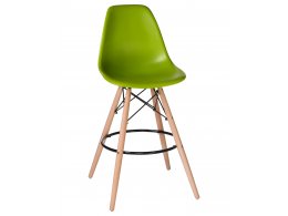 Стул барный DOBRIN DSW BAR (ножки светлый бук, цвет сиденья салатовый (G-08))