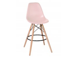 Стул барный DOBRIN DSW BAR (ножки светлый бук, цвет сиденья светло-розовый (PK-02))