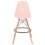 Стул барный DOBRIN DSW BAR (ножки светлый бук, цвет сиденья светло-розовый (PK-02))