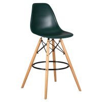 Стул барный DOBRIN DSW BAR (ножки светлый бук, цвет тёмно-зеленый (G-13))