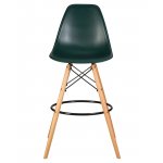 Стул барный DOBRIN DSW BAR (ножки светлый бук, цвет тёмно-зеленый (G-13))