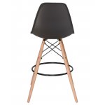 Стул барный DOBRIN DSW BAR (ножки светлый бук, цвет тёмно-серый (GR-04))