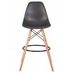 Стул барный DOBRIN DSW BAR (ножки светлый бук, цвет тёмно-серый (GR-04))