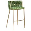 Стул барный DOBRIN EMMA GOLD (зеленый велюр (VF-08))