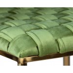 Стул барный DOBRIN EMMA GOLD (зеленый велюр (VF-08))