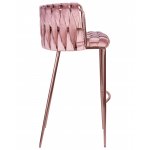 Стул барный DOBRIN EMMA ROSE GOLD (розовый велюр (VF-10))