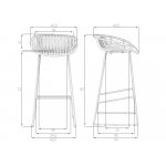 Стул барный DOBRIN FRANK (белый)