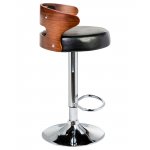 Стул барный DOBRIN FRED (коричневое дерево, чёрный)