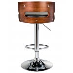 Стул барный DOBRIN FRED (коричневое дерево, чёрный)