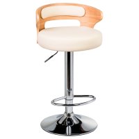 Стул барный DOBRIN FRED (натуральное дерево, кремовый)