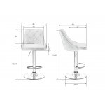 Стул барный DOBRIN JOSEPH BLACK (пудрово-сиреневый велюр (MJ9-52))