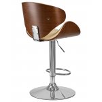 Стул барный DOBRIN KARTER (коричневое дерево, кремовый)