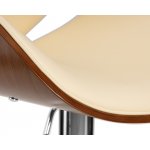 Стул барный DOBRIN KARTER (коричневое дерево, кремовый)