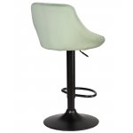Стул барный DOBRIN LOGAN BLACK (мятный велюр (MJ9-87))