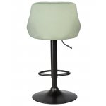 Стул барный DOBRIN LOGAN BLACK (мятный велюр (MJ9-87))